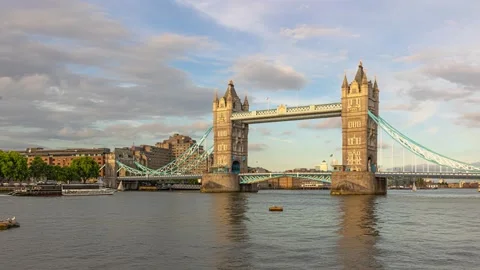 Tower Bridge London Motion Timelapse 스톡 동영상 201983976