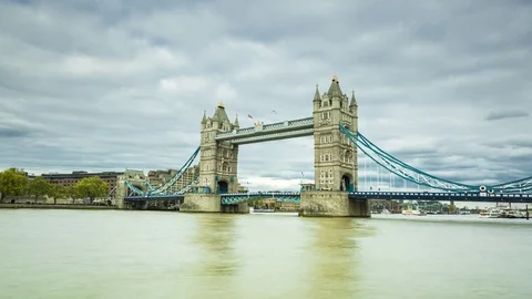 Tower Bridge In London TimeLapse Stock Footage 76282115