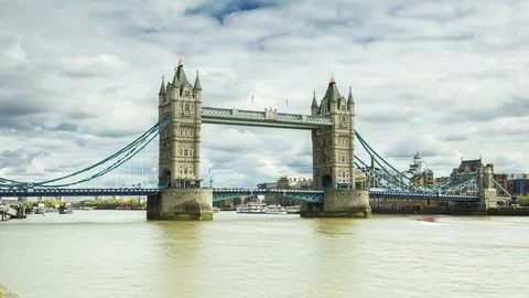 Tower Bridge In London TimeLapse Stock Footage 76283367