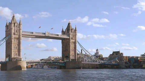 Tower Bridge - London - UK Stock Footage