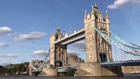Tower Bridge, London's iconic bridge Stock Footage 249259103