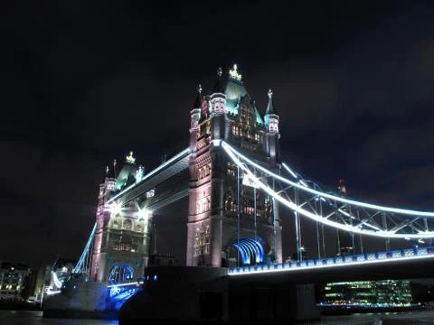 Tower bridge night 2 Stock Photos