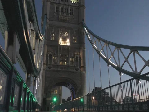 Tower Bridge at night. Stock Footage 71711360