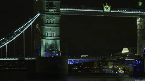 Tower Bridge at night Stock Footage 217079887
