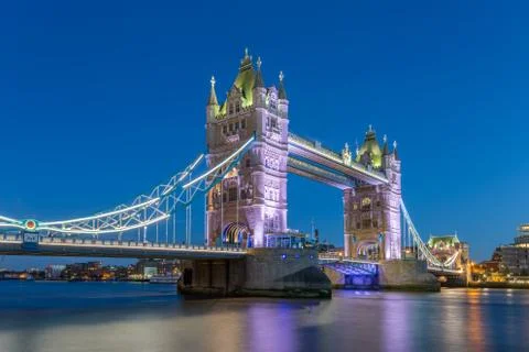 Tower Bridge at night - London Stock Photos