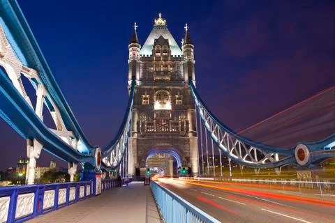 Tower Bridge at Night Foto stock