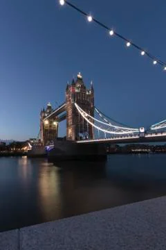 Tower Bridge at night Stock Photos