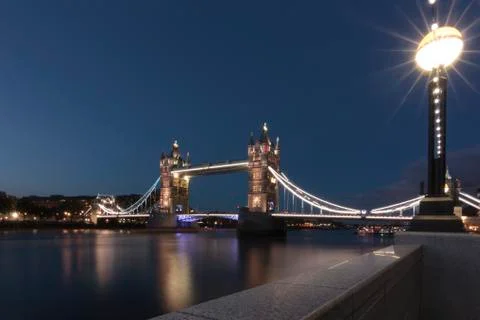 Tower Bridge at night Stock Photos