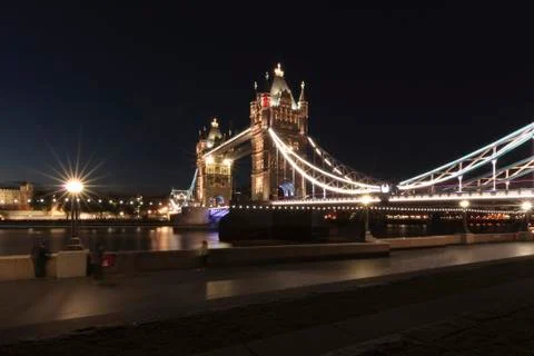 Tower Bridge at night Stock Photos