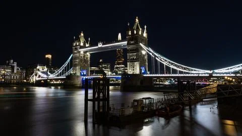 Tower Bridge at night Stock Photos