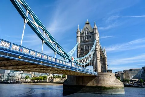 Tower Bridge over the River Thames, London, UK, England Stock Photos