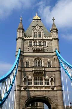 Tower Bridge over the River Thames in London Stock Photos