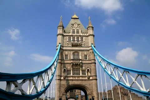 Tower Bridge over the River Thames in London Stock Photos