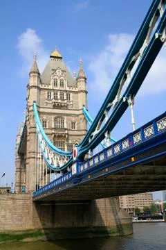 Tower Bridge over the River Thames in London Stock Photos