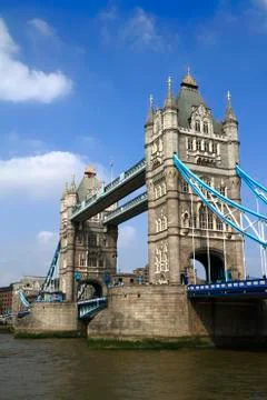 Tower Bridge over the River Thames in London Stock Photos