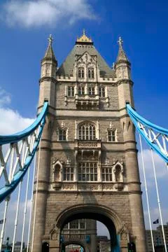 Tower Bridge over the River Thames in London Stock Photos
