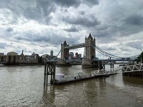 Tower Bridge Perspective View Stock Photos