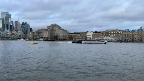 Tower Bridge River thames And Uber Thames Clipper Stock Footage 227951242