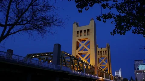 Tower Bridge in Sacramento Stock Footage 66289190