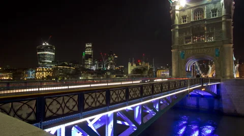 Tower Bridge Timelapse London Stock Footage 52800721