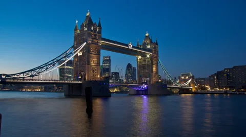 Tower Bridge Timelapse London Stock Footage 52801499