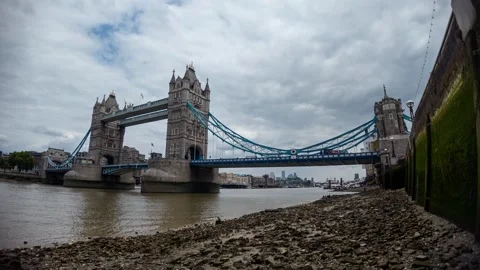 Tower Bridge Timelapse Perspective View Stock Footage 344776006