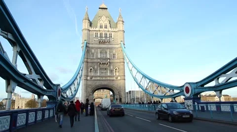 Tower Bridge Tower Stock Footage 62063777