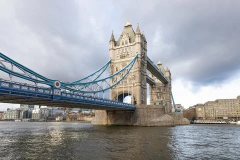 Tower Bridge View Over River Thames. London, UK, 14 January 2024 Stock-Fotos