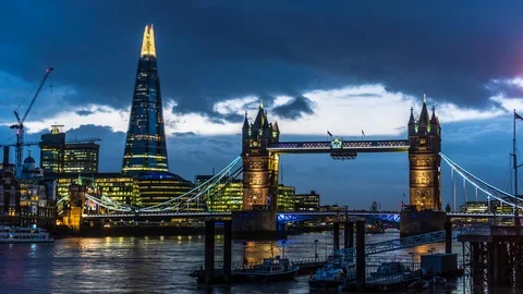 Tower Bridget night timelapse Stock Footage 119501662