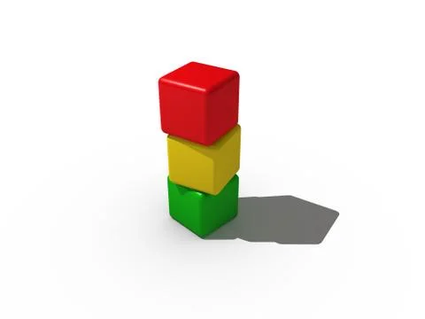 Tower from building blocks Stock Illustration