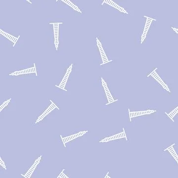Tower building line seamless pattern Ilustración de archivo