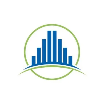 Tower Building Skyscraper Icon Vector Logo Template Ilustración de archivo