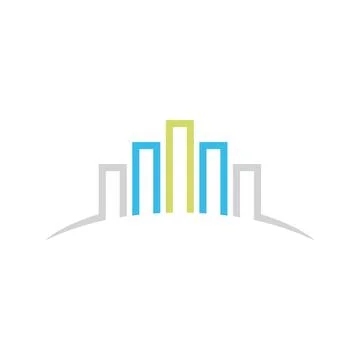 Tower Building Skyscraper Icon Vector Logo Template Ilustración de archivo