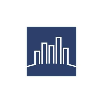 Tower Building Skyscraper Icon Vector Logo Template Ilustración de archivo