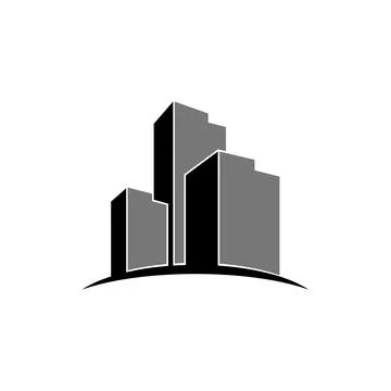 Tower Building Skyscraper Icon Vector Logo Template Ilustración de archivo