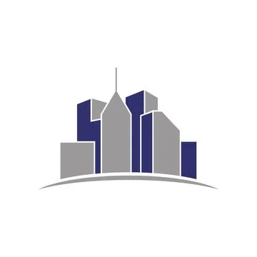 Tower Building Skyscraper Icon Vector Logo Template Ilustración de archivo