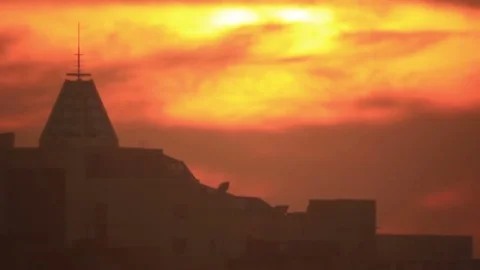 Tower of building in sunset Stock Footage 83774343