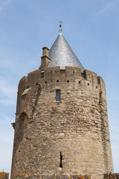 Tower of castle carcasonne Stock Photos