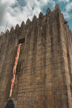 Tower of the castle in Ponte de Lima, Portugal Stock Photos