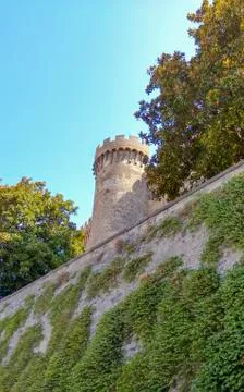 Tower castle in the sun Stock Photos