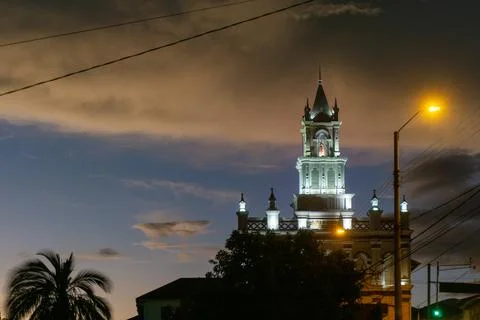 Tower of the Cathedral in Cuenca Stock Photos