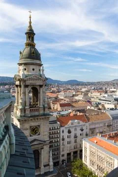 Tower of the chapel of St. Stephen's Cathedral in Budapest Hungary Stock Photos