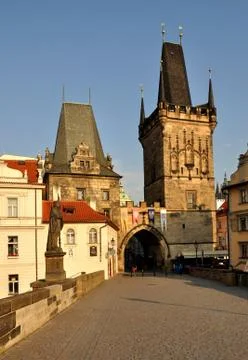 The Tower on the Charles Bridge Stock Photos