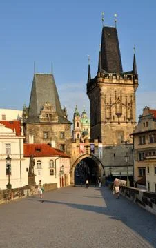 The Tower on the Charles Bridge Stock Photos