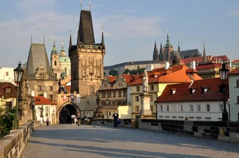 The Tower on the Charles Bridge Stock Photos