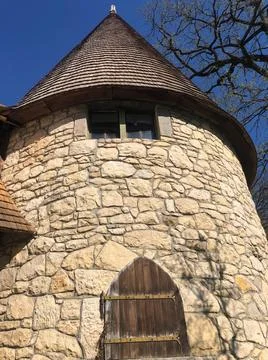 Tower of a citadel close up. Stock Photos