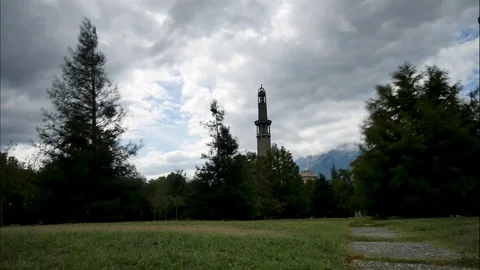 Tower in the city of Grenoble. Stock Footage 96223741