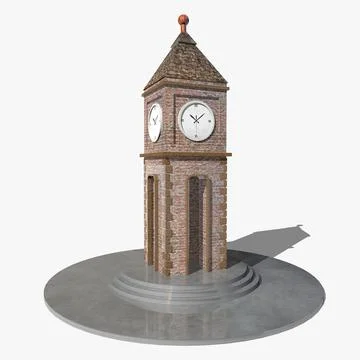 Tower Clock 3D Model