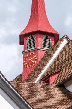 Tower Clock. Architectural Elements of Historical buildings in the center of  Stock Photos