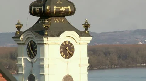 Tower clock, Belgrade Zemun Stock Footage 10837597